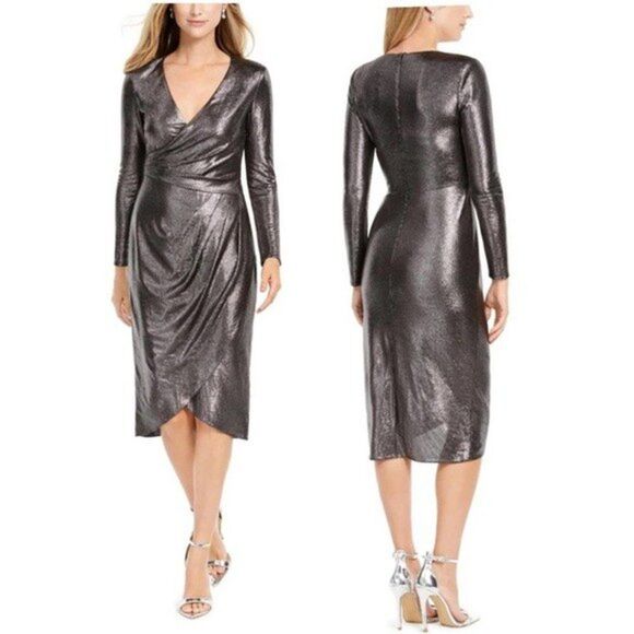 ADRIANNA PAPELL PINTUCK LONG COCKTAIL AND PARTY DRESS Sz 2 - Picture 3 of 10